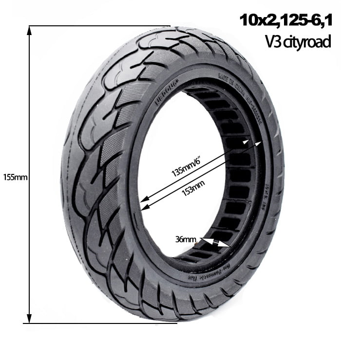 medida maciza 10x2,125-6,1 Maciza 10x2,125 nedong negra