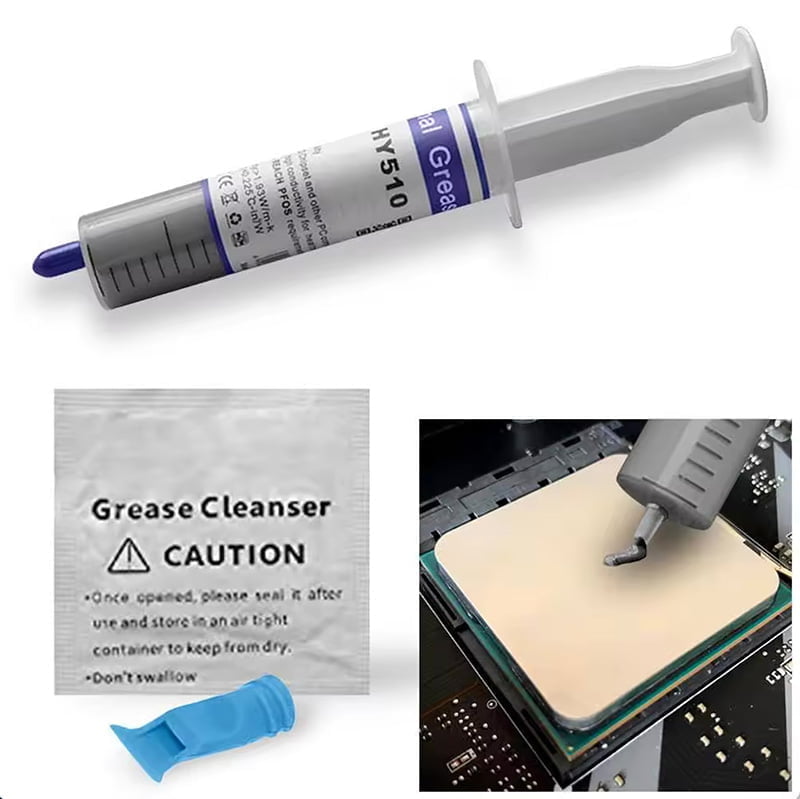 Pasta Térmica Halnziye HY510 1.93 W_m-k Gris Jeringa de 30g Silicona Masilla Grasa Disipadora para Procesadores CPU