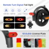 Guardabarros trasero con luz intermitente Aluminio para Xiaomi M365_Pro _Pro2_1S_MI3_detalle