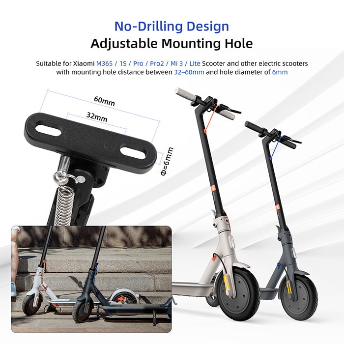 Pata de cabra ajustable para Xiaomi M365/Pro /Pro2/1S/MI3 (Negro)