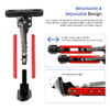 Pata de cabra ajustable para Xiaomi M365_Pro _Pro2_1S_MI3 (negro-rojo)_ Pata de cabra ajustable para Xiaomi M365_Pro _Pro2_1S_MI3 (negro-rojo)_