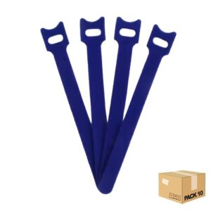 bridas del velcro reutilizable azul