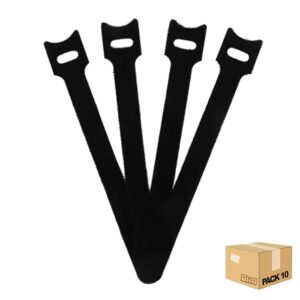 bridas del velcro reutilizable negro