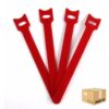 bridas del velcro reutilizable rojo