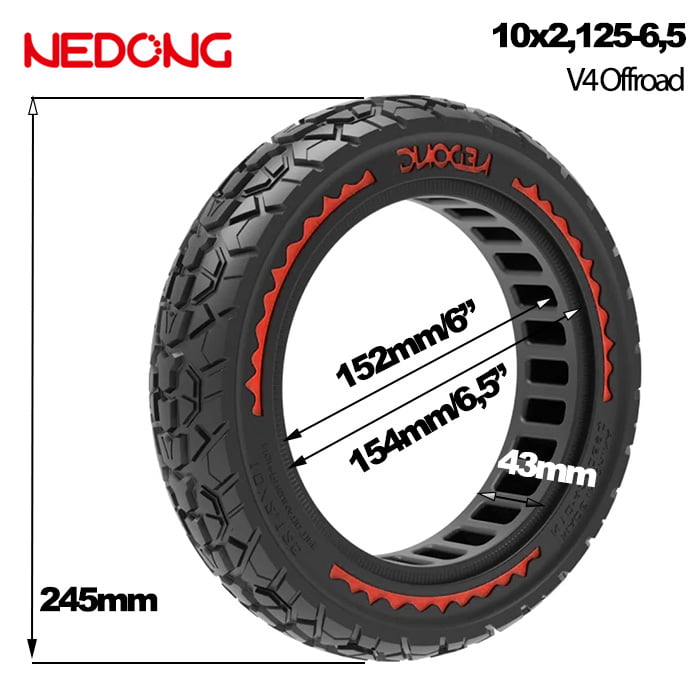 maciza 10x2,125-6,5 roja offroad