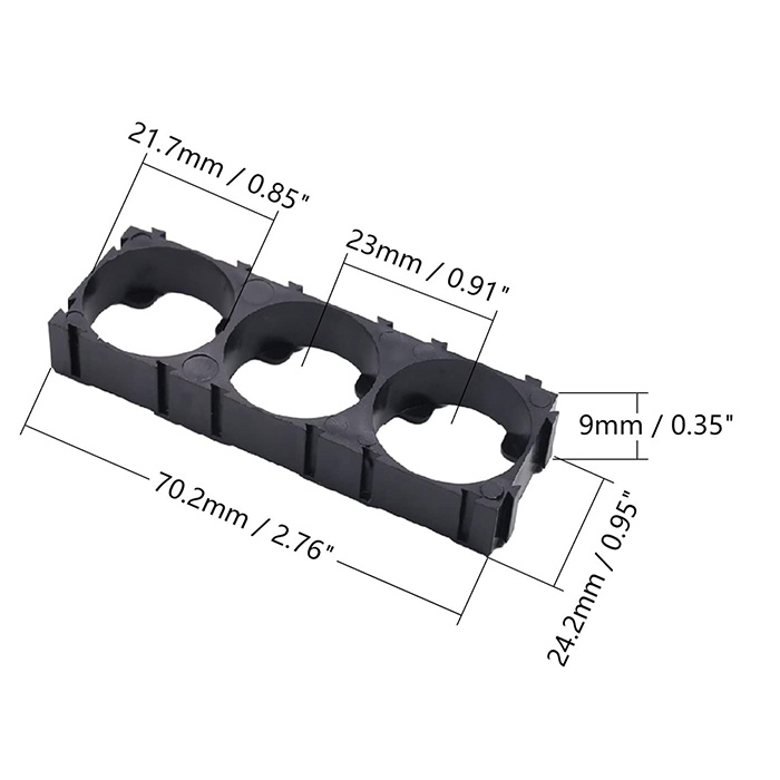 medida soporte bateria 21700 21,7
