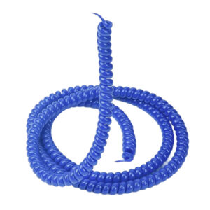 cubre cable azul brillante