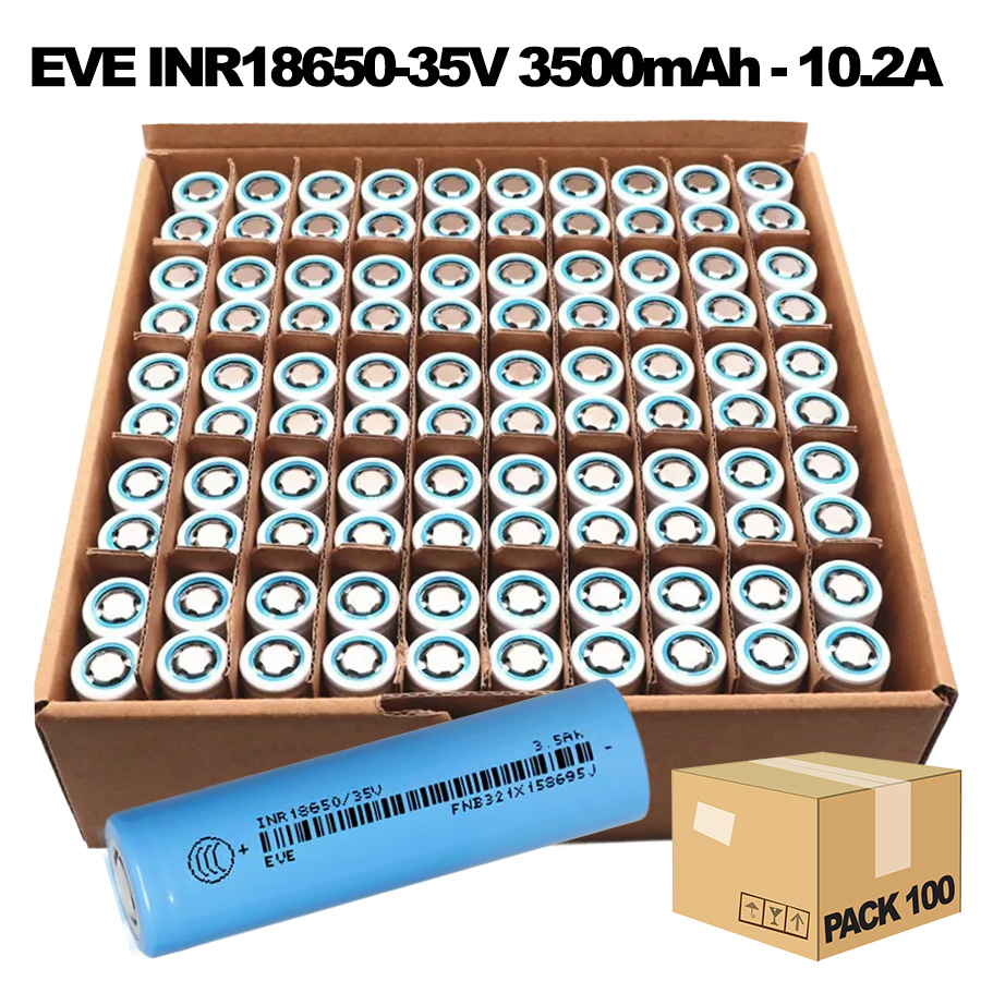pack 100 eve 18650 35v pack 100 eve 18650 35v