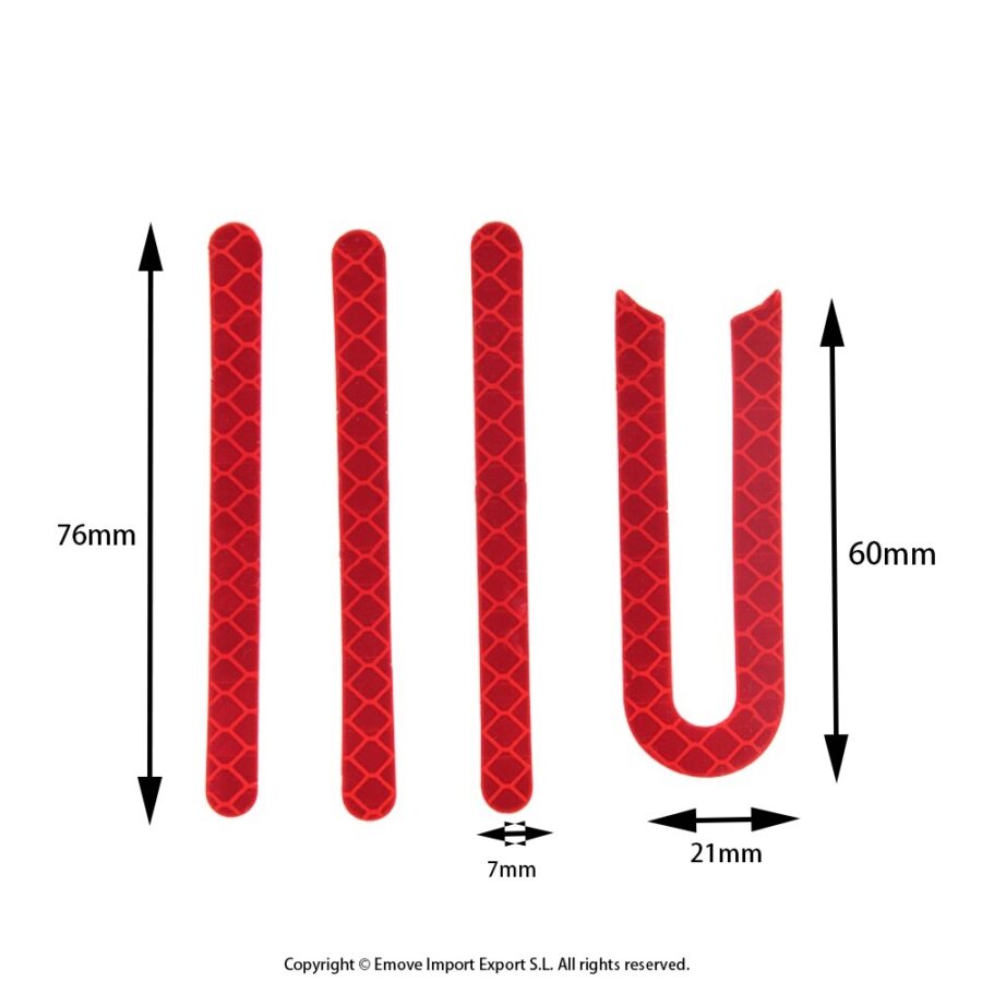 Pegatina reflectante para Patinete Xiaomi M365 Roja