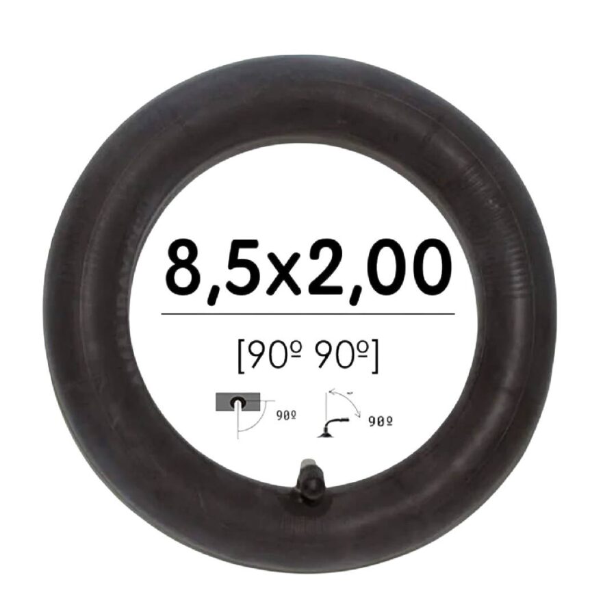 Camara de aire 8.5x2 Valvula torcida 90º [Premium]
