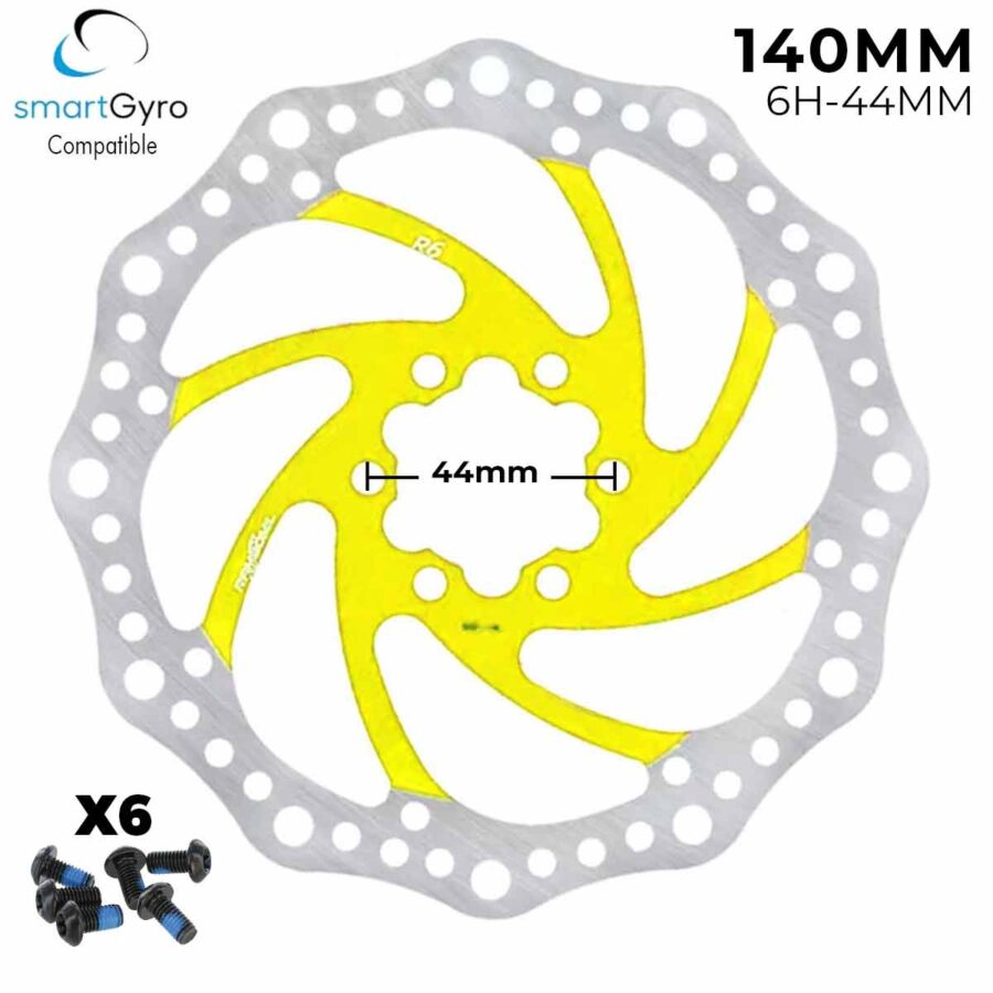 Disco de freno 140mm 6 Agujeros Amarillo [RAMBOMIL]
