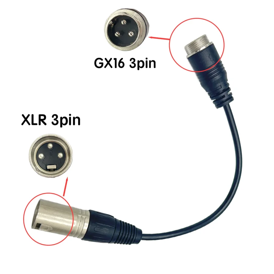 h-47xlr-3pin Cable conversor GX16 a XLR 3 Pines