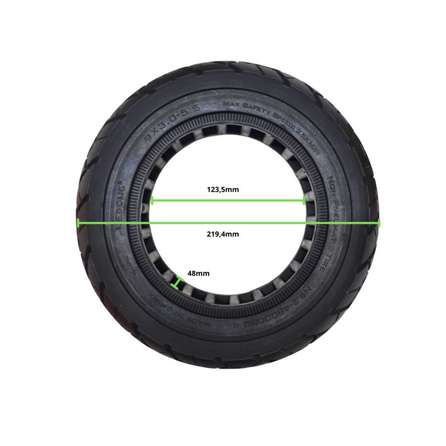 Rueda Maciza 9x3-5,5 Kukirin G2 Pro [Nedong]