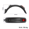 2 Guardabarros trasero con luz para Xiaomi 4 Lite 2a Gen - Francia