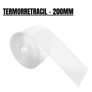 Tubo termorretractil transparente para baterias - 200mm [1m]