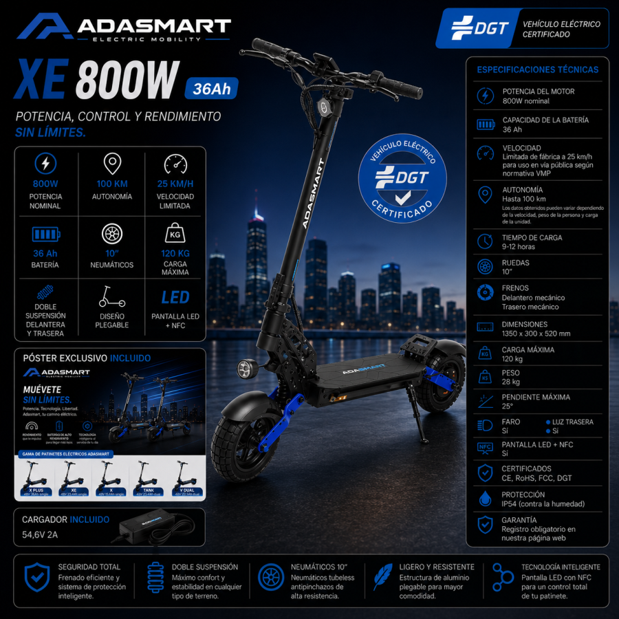 Adasmart XE PLUS 800W 36Ah