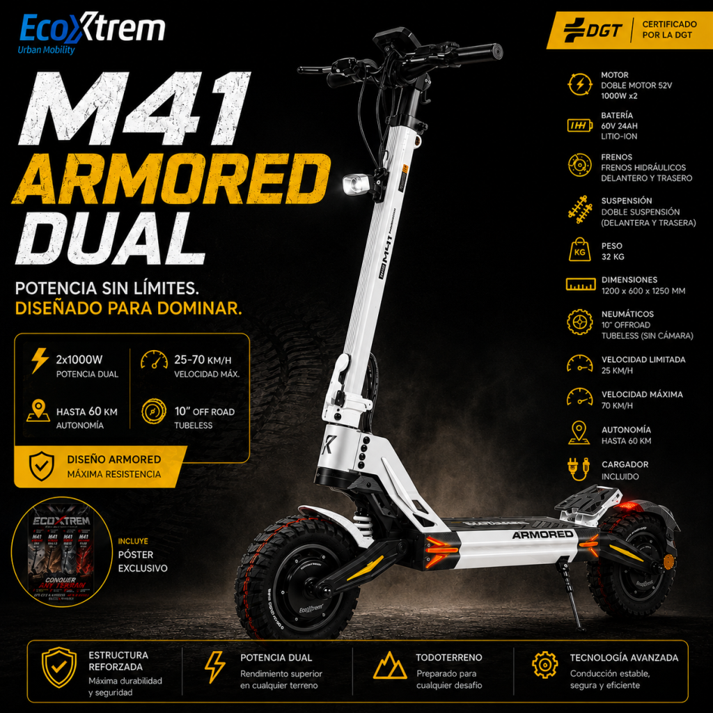 Ecoxtrem M41 Armored Dual – White Edition