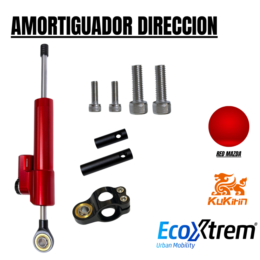 Amortiguador de direccion para Ecoxtrem y Kukirin - Red edition