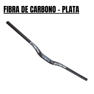 Manillar estilo MTB fibra de carbono - Plata