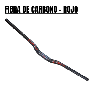 Manillar estilo MTB fibra de carbono - Rojo
