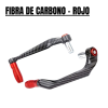 Protector deportivo maneta de freno en fibra de carbono - rojo