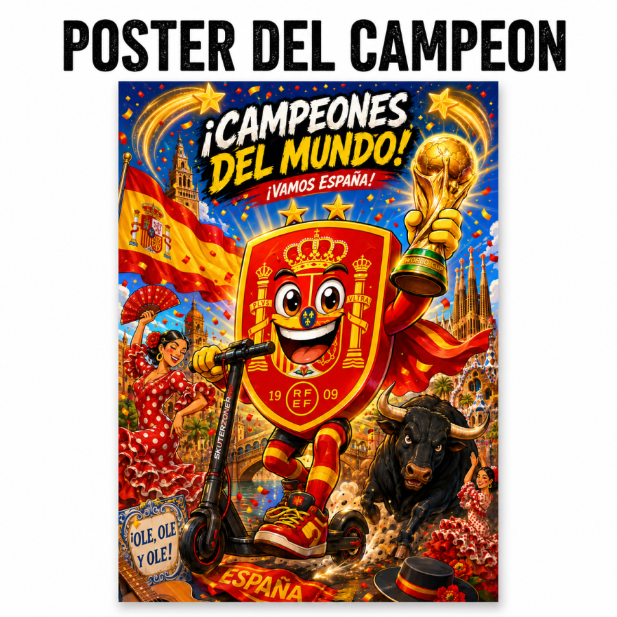 Poster Campeones del mundo en A4 - SPECIAL PRODUCT