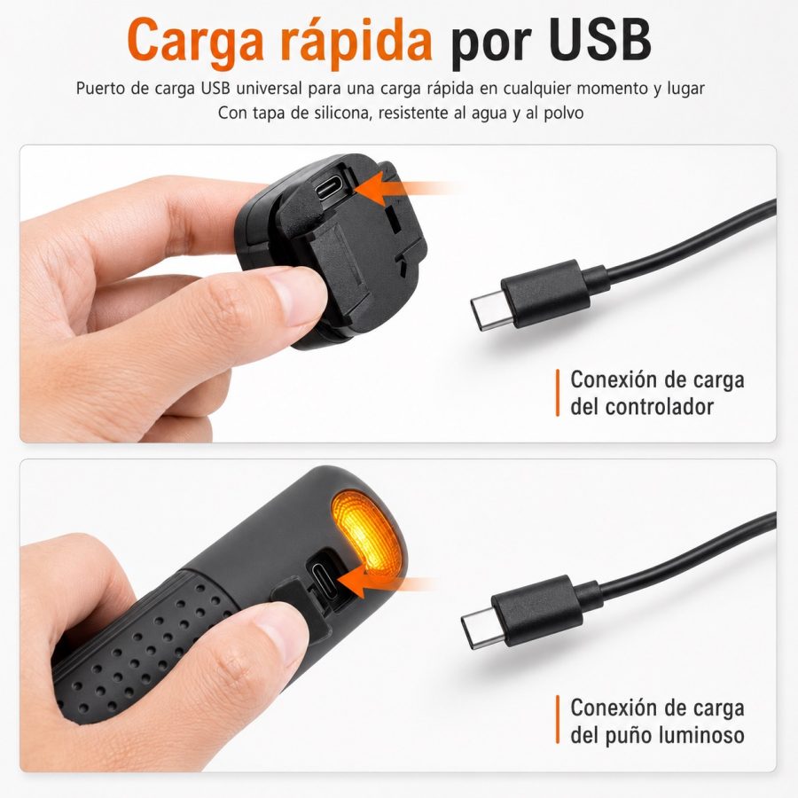 a-094-luz3 Puño con Intermitente para patinete/bicicleta - mando inalámbrico